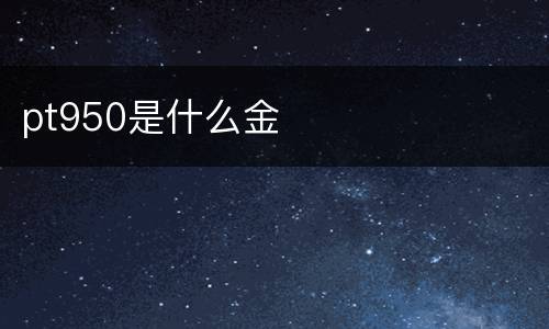 pt950是什么金