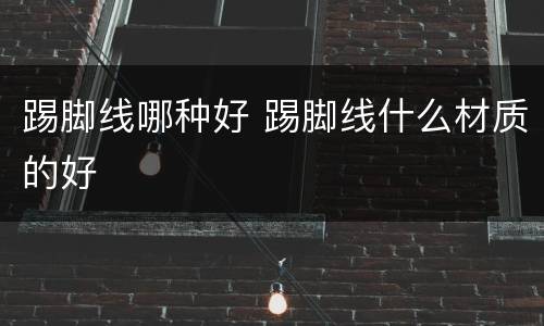 踢脚线哪种好 踢脚线什么材质的好