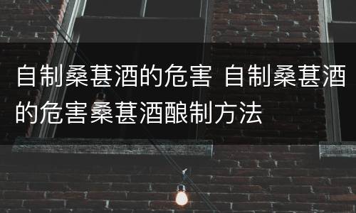自制桑葚酒的危害 自制桑葚酒的危害桑葚酒酿制方法