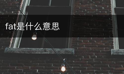 fat是什么意思
