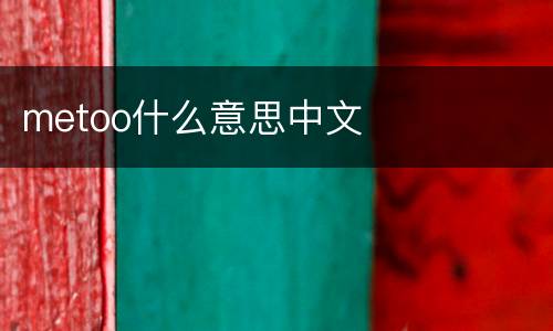 metoo什么意思中文