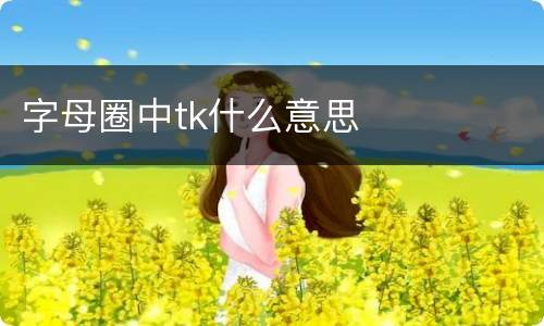 字母圈中tk什么意思
