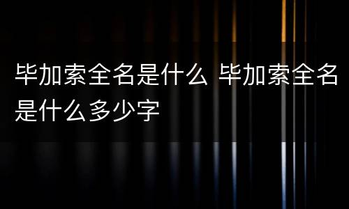 毕加索全名是什么 毕加索全名是什么多少字