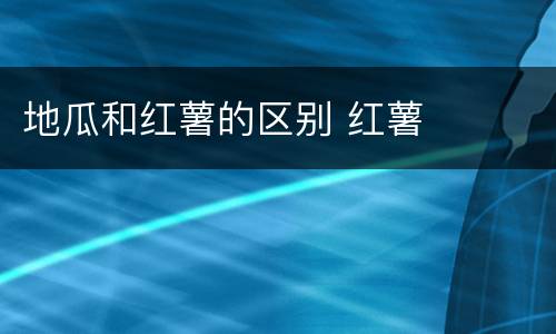 地瓜和红薯的区别 红薯