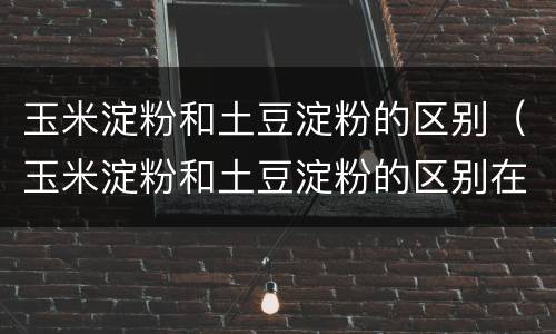 玉米淀粉和土豆淀粉的区别（玉米淀粉和土豆淀粉的区别在哪里）