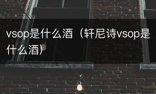 vsop是什么酒（轩尼诗vsop是什么酒）