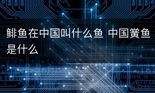 鲱鱼在中国叫什么鱼 中国黉鱼是什么