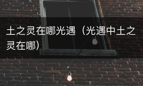 土之灵在哪光遇（光遇中土之灵在哪）
