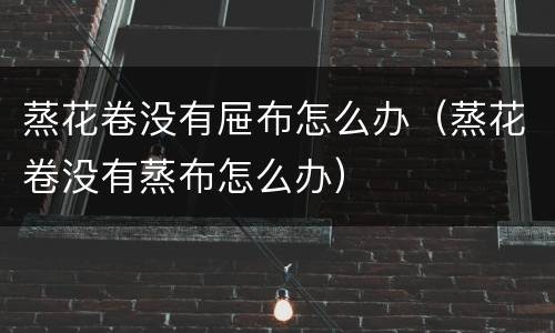 蒸花卷没有屉布怎么办（蒸花卷没有蒸布怎么办）