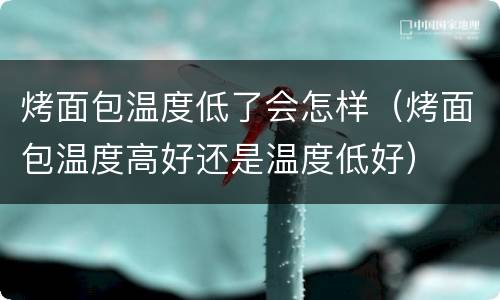 烤面包温度低了会怎样（烤面包温度高好还是温度低好）