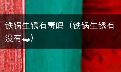 铁锅生锈有毒吗（铁锅生锈有没有毒）