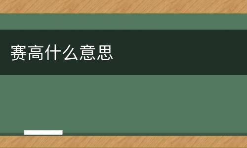 赛高什么意思