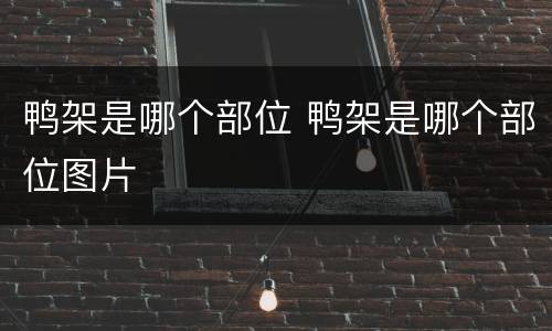 鸭架是哪个部位 鸭架是哪个部位图片