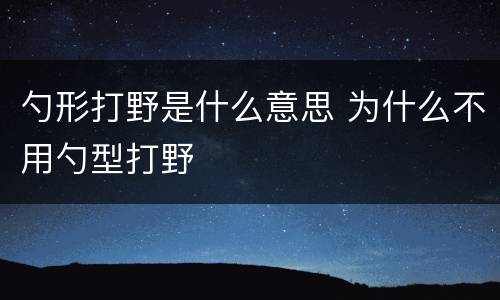 勺形打野是什么意思 为什么不用勺型打野