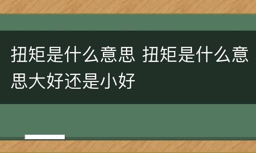 扭矩是什么意思 扭矩是什么意思大好还是小好