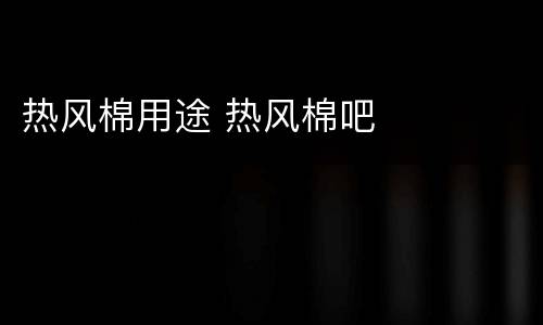 热风棉用途 热风棉吧