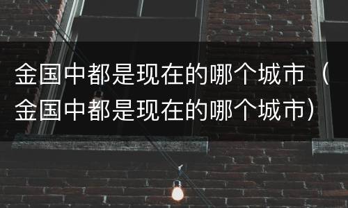 金国中都是现在的哪个城市（金国中都是现在的哪个城市）