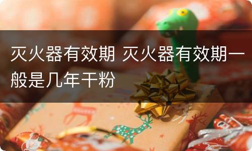 灭火器有效期 灭火器有效期一般是几年干粉