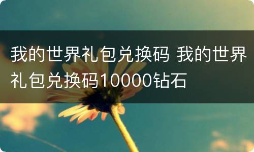 我的世界礼包兑换码 我的世界礼包兑换码10000钻石