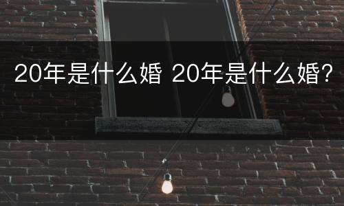20年是什么婚 20年是什么婚?