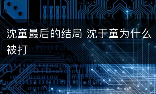 沈童最后的结局 沈于童为什么被打