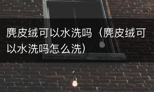 麂皮绒可以水洗吗（麂皮绒可以水洗吗怎么洗）