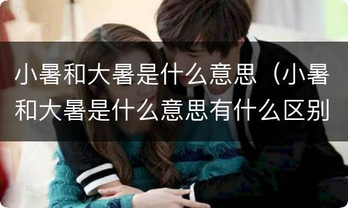 小暑和大暑是什么意思（小暑和大暑是什么意思有什么区别）