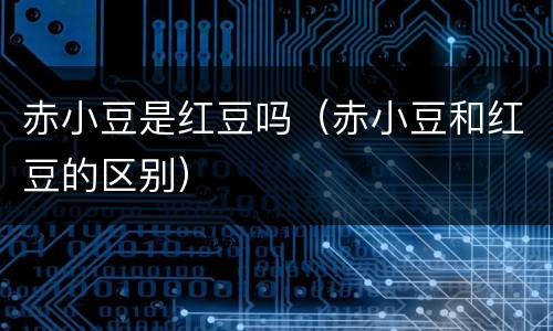 赤小豆是红豆吗（赤小豆和红豆的区别）