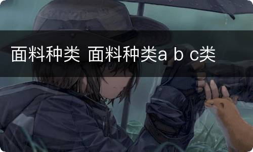 面料种类 面料种类a b c类