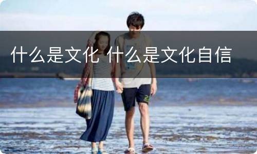 什么是文化 什么是文化自信