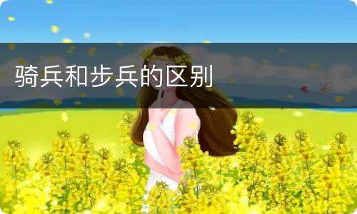 骑兵和步兵的区别