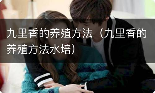 九里香的养殖方法（九里香的养殖方法水培）