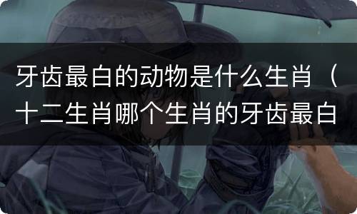 牙齿最白的动物是什么生肖（十二生肖哪个生肖的牙齿最白）