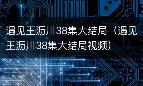 遇见王沥川38集大结局（遇见王沥川38集大结局视频）