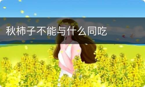 秋柿子不能与什么同吃