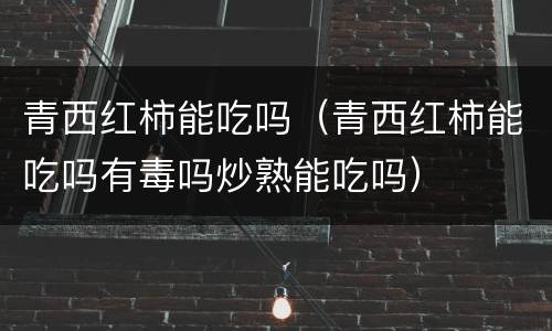 青西红柿能吃吗（青西红柿能吃吗有毒吗炒熟能吃吗）