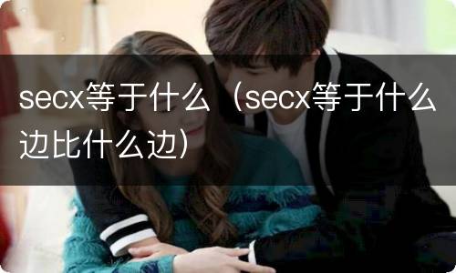 secx等于什么（secx等于什么边比什么边）