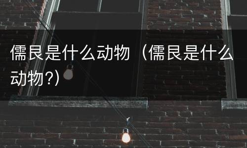 儒艮是什么动物（儒艮是什么动物?）