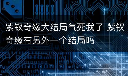 紫钗奇缘大结局气死我了 紫钗奇缘有另外一个结局吗