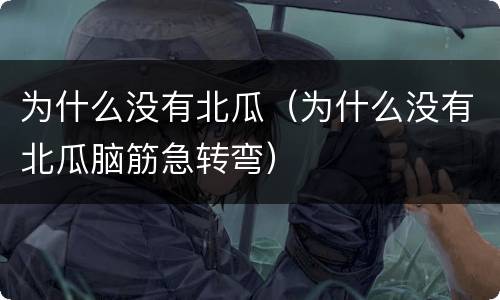 为什么没有北瓜（为什么没有北瓜脑筋急转弯）