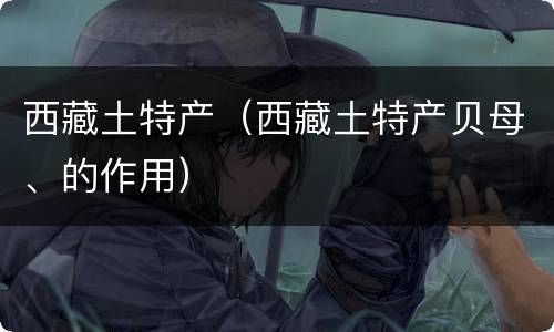 西藏土特产（西藏土特产贝母、的作用）