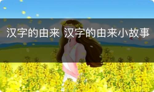 汉字的由来 汉字的由来小故事