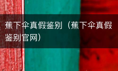 蕉下伞真假鉴别（蕉下伞真假鉴别官网）