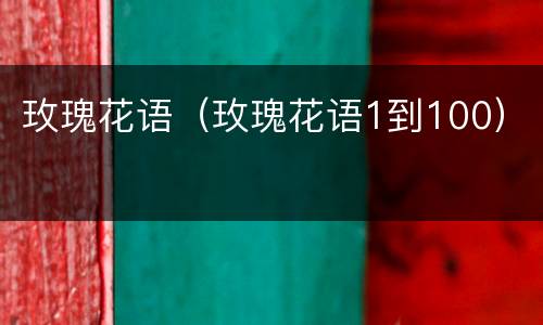 玫瑰花语（玫瑰花语1到100）