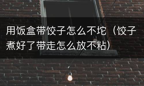 用饭盒带饺子怎么不坨（饺子煮好了带走怎么放不粘）