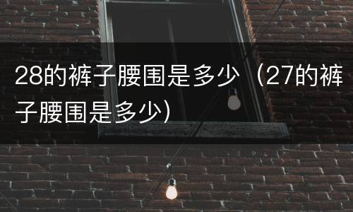 28的裤子腰围是多少（27的裤子腰围是多少）
