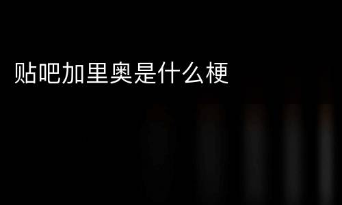 贴吧加里奥是什么梗