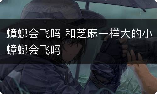 蟑螂会飞吗 和芝麻一样大的小蟑螂会飞吗