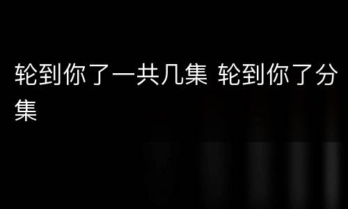 轮到你了一共几集 轮到你了分集