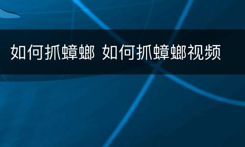 如何抓蟑螂 如何抓蟑螂视频